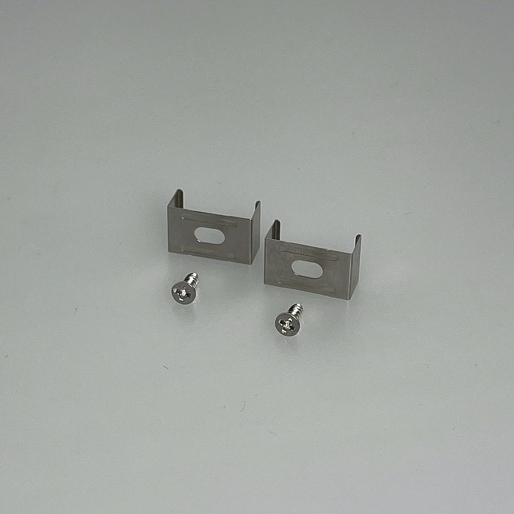 BARdolino Halterset V2A, 2 Montageclips + 2 Schrauben