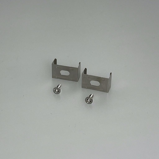 [50990090] BARdolino Halterset V2A, 2 Montageclips + 2 Schrauben